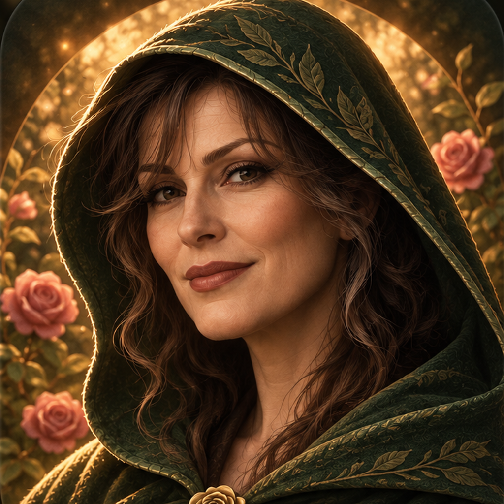 Rhubi, Rose Garden's warm hooded guide